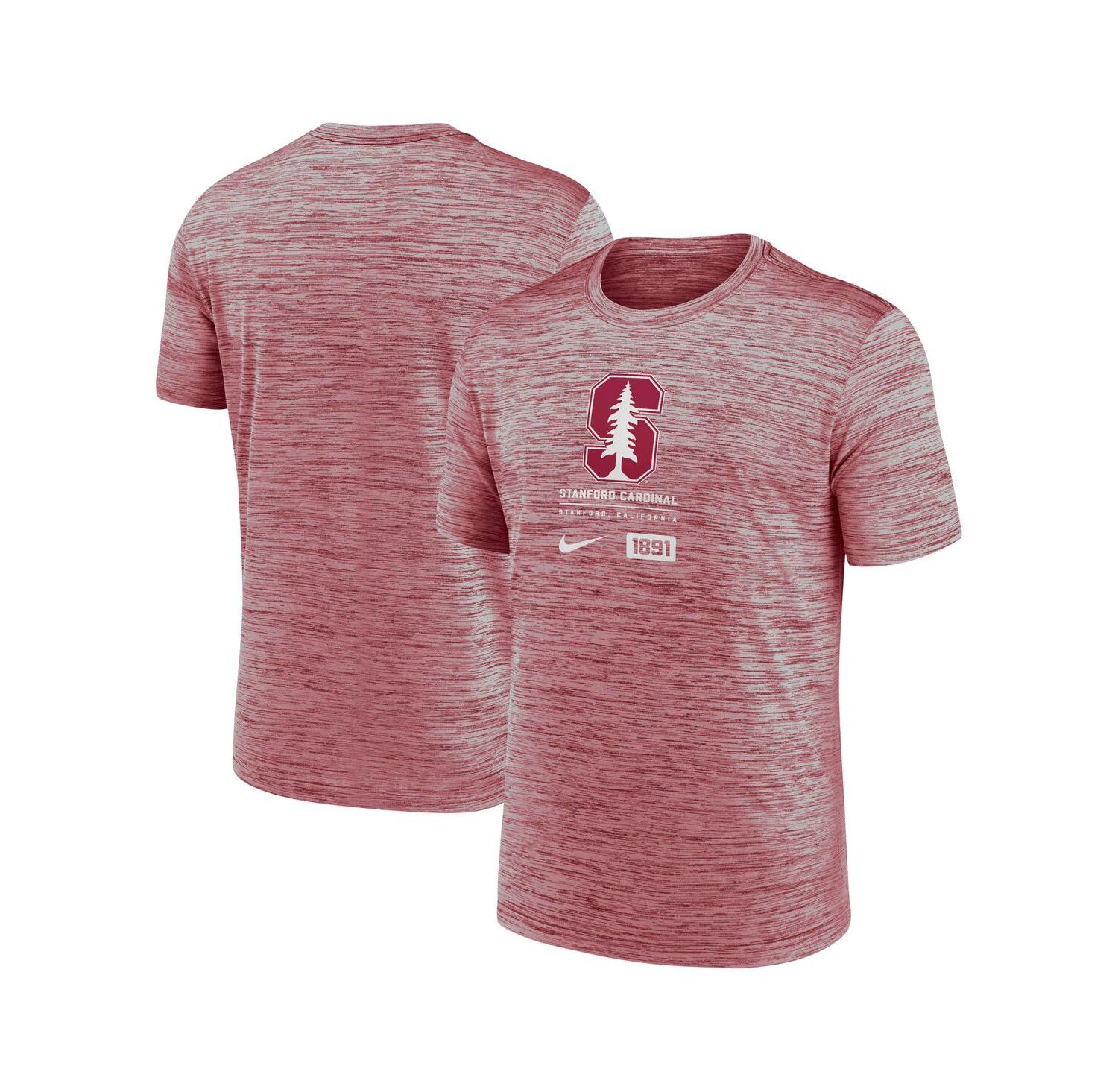 Men's Cardinal Stanford Cardinal Campus Center Block Velocity Performance T-Shirt