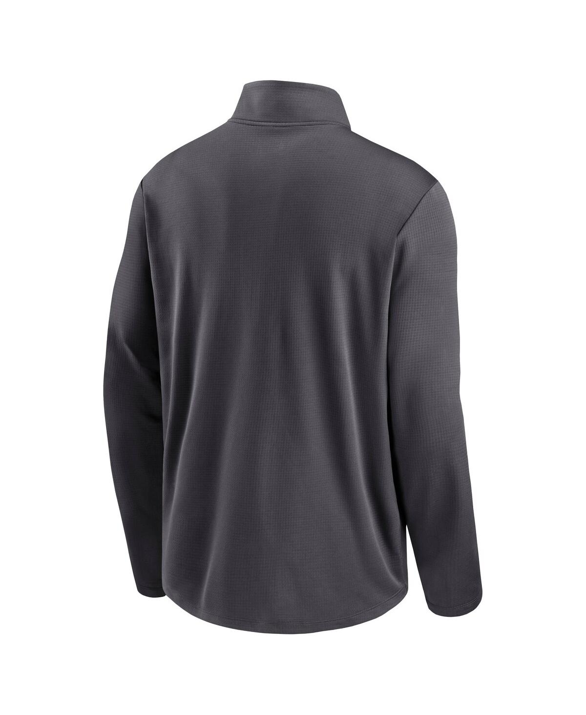 Jordan Men's Anthracite North Carolina Tar Heels Primetime Pacer Performance Half-zip Top In Black