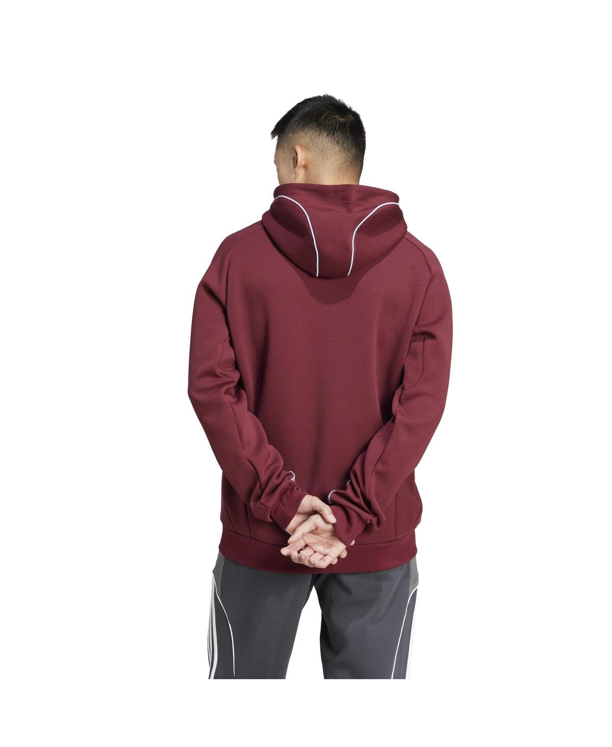 ADIDAS ORIGINALS MEN'S BURGUNDY COLORADO RAPIDS 2025 TRAVEL PULLOVER HOODIE 