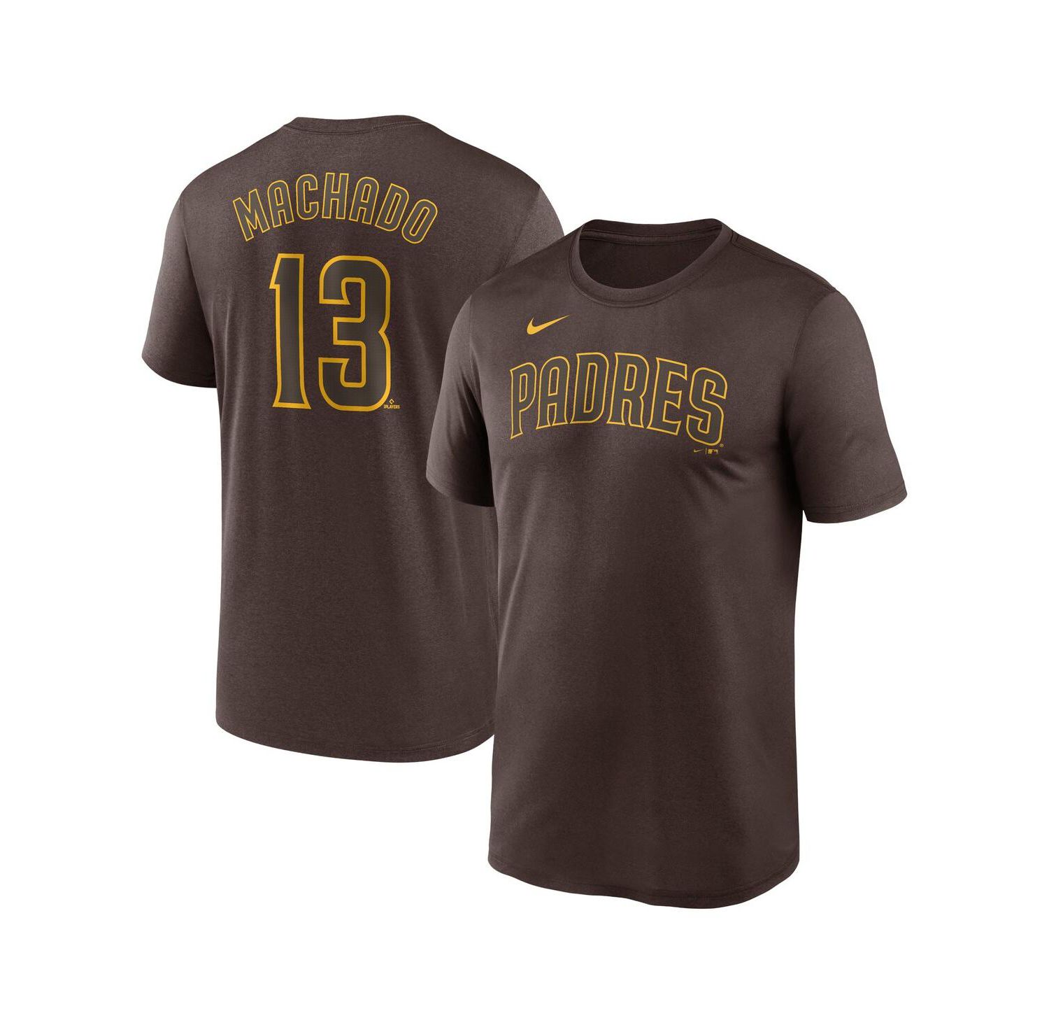Men's Manny Machado Brown San Diego Padres Legend Name and Number Home T-Shirt