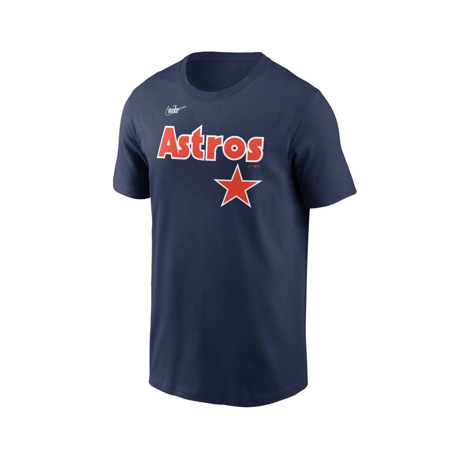 Men's Navy Houston Astros Cooperstown Wordmark T-Shirt
