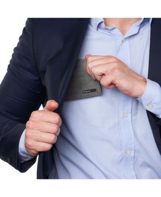 Mens Commuter RFID Bifold Wallet 2 ID Windows Divided Bill Section