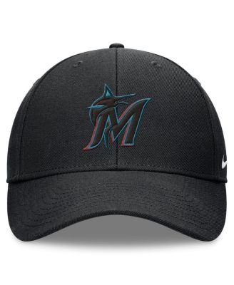 Men's Black Miami Marlins Club Performance Adjustable Hat