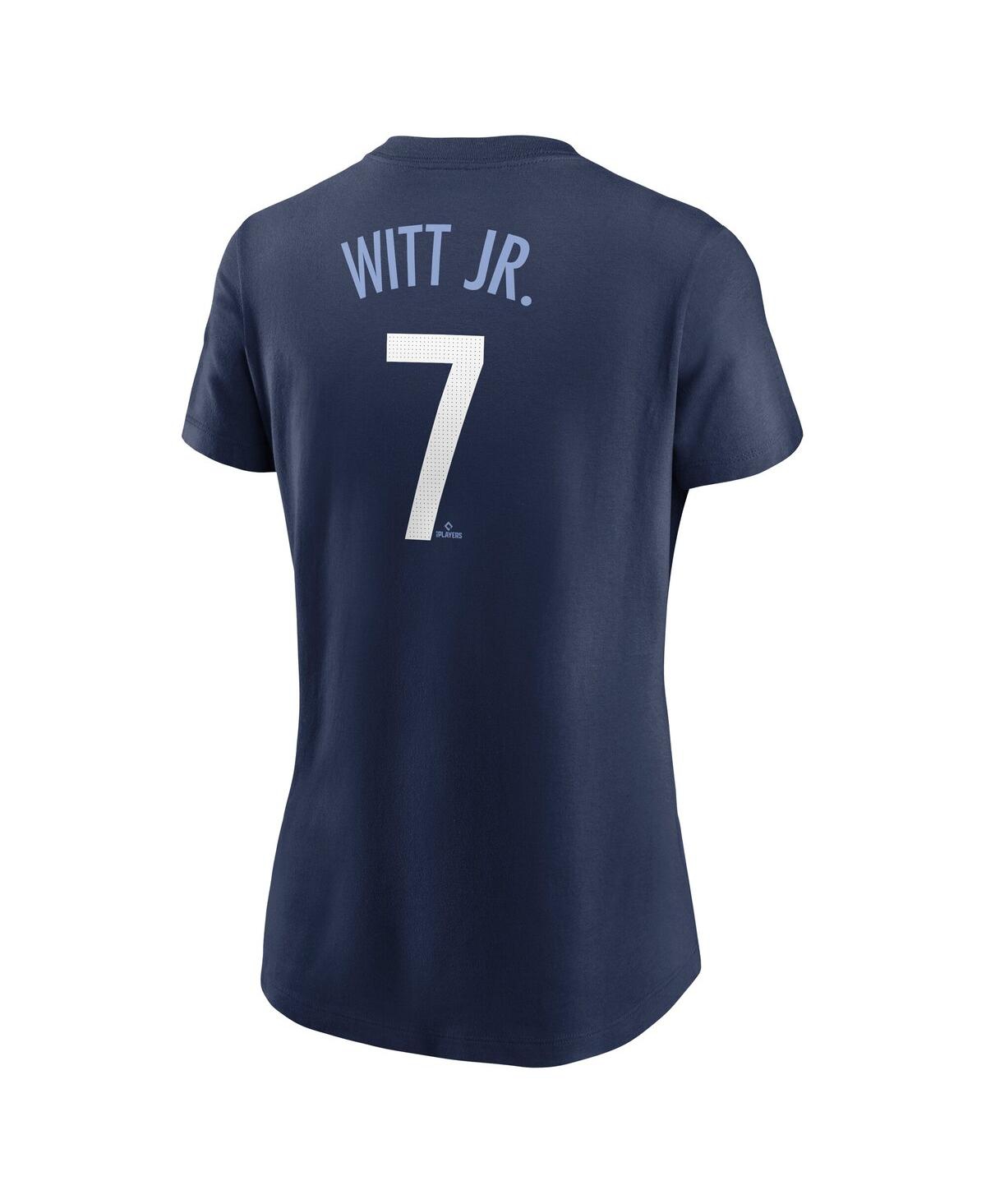 Nike Women's Bobby Witt Jr. Navy Kansas City Royals City Connect Fuse Name Number T-shirt In Navy