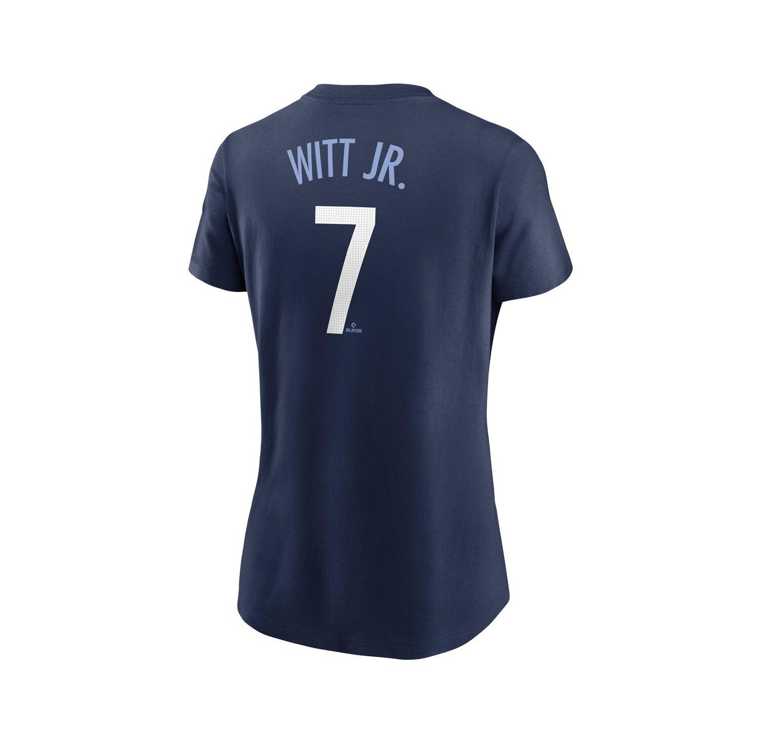 Women's Bobby Witt Jr. Navy Kansas City Royals City Connect Fuse Name & Number T-Shirt