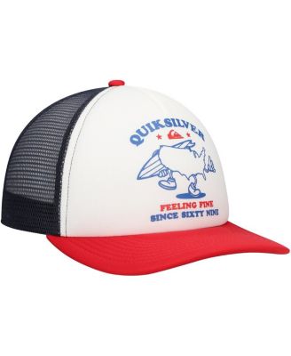 Men's White/Red Coop Trucker Adjustable Hat