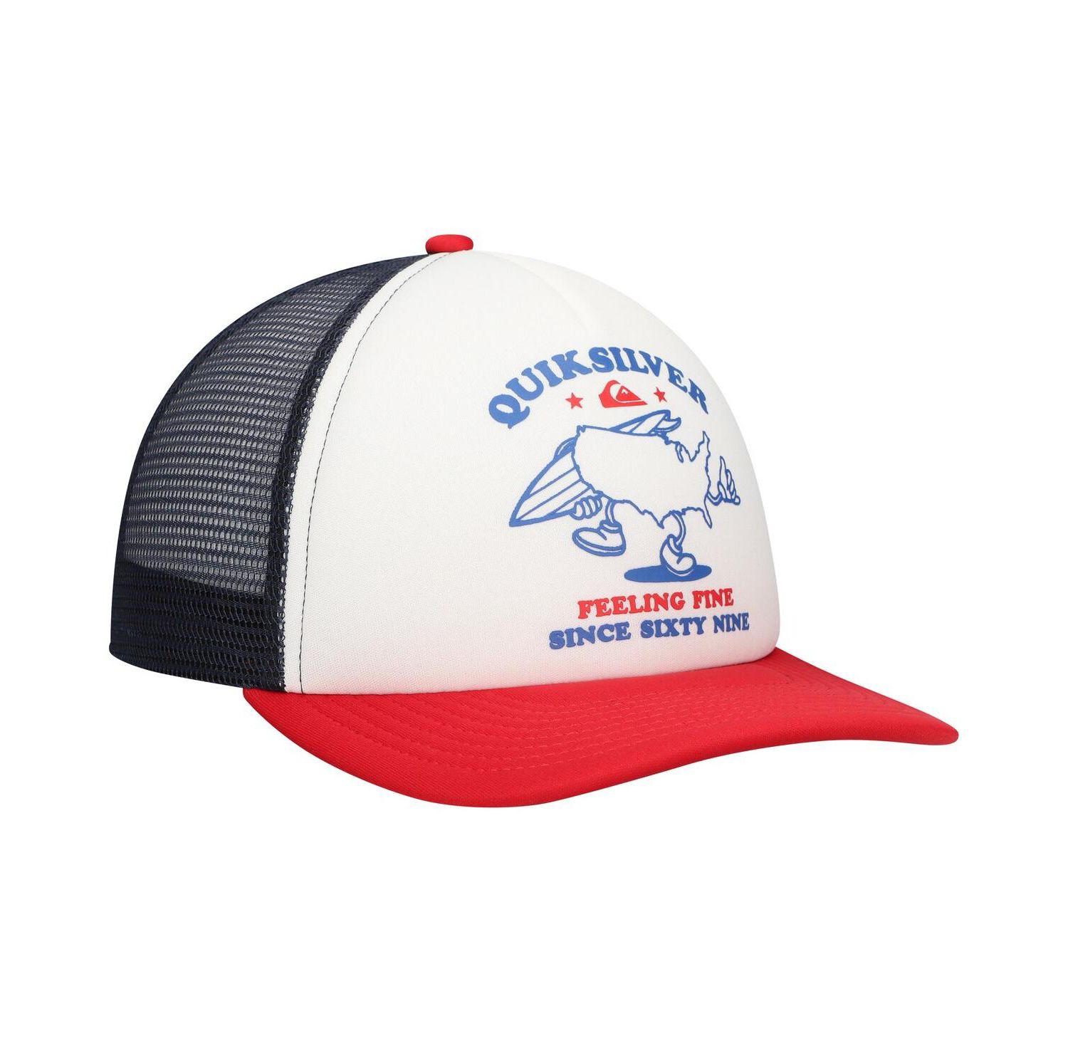 Men's White/Red Coop Trucker Adjustable Hat