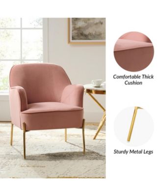 Barbara Wooden Arm Chair with Metal Legs