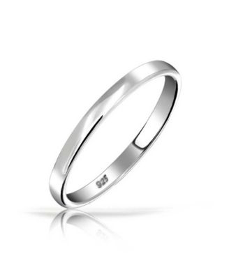 Minimalist Simple .925 Sterling Silver Couples Eternity Band Ring 3MM