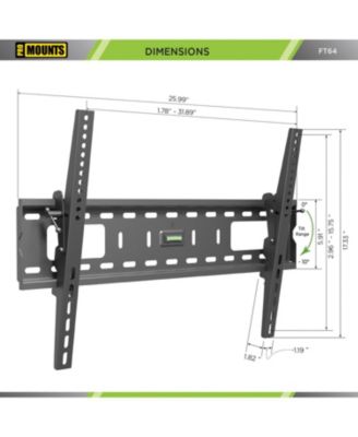 Tilt TV Wall Mount for TVs 42" - 84" Up to 165 lbs