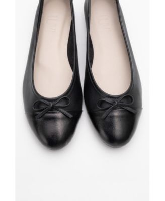 Rayne Cap Toe Leather Ballet Flats (Women)
