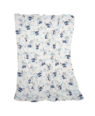 Baby Disney Stitch Luxury Muslin Swaddle Blanket & Plush Toy Gift Set