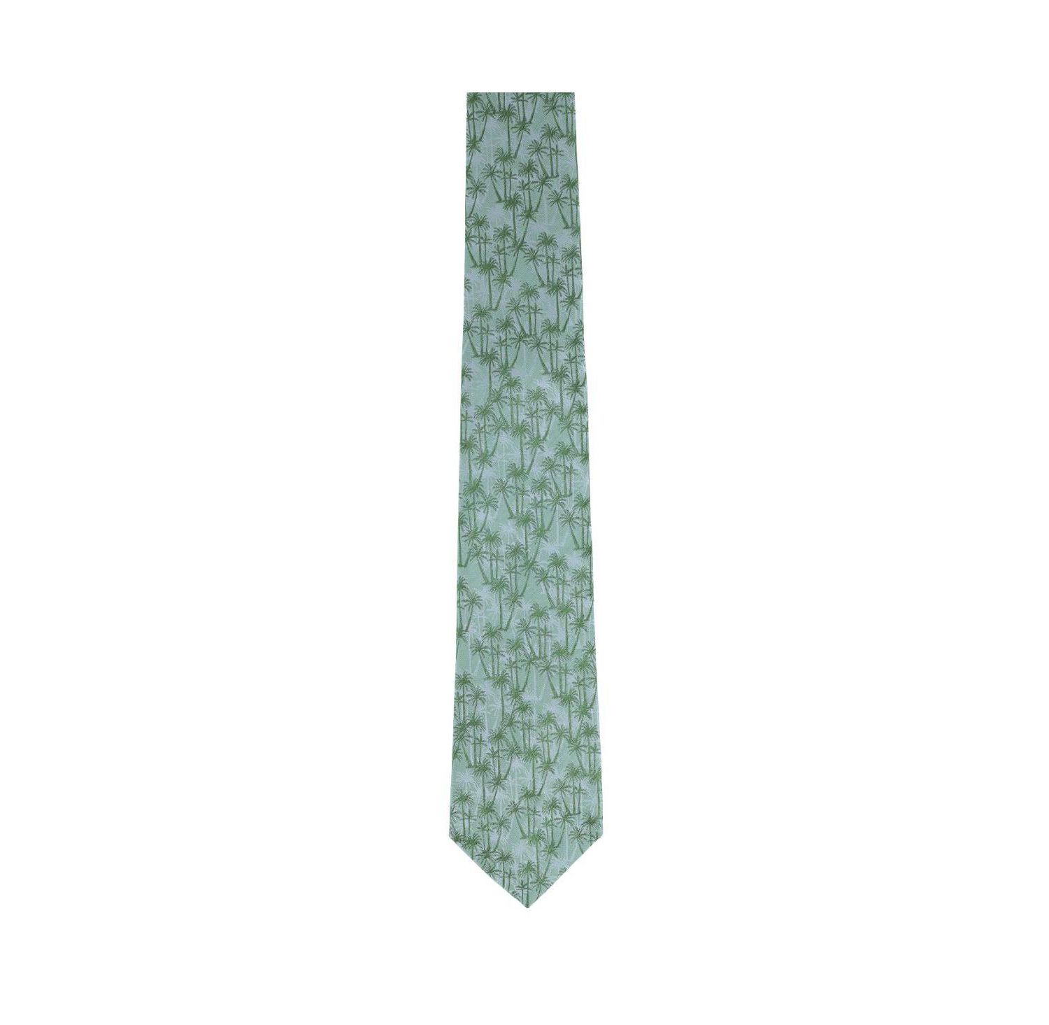 Men's Nohea Palm Tree Linen Blend Novelty Necktie