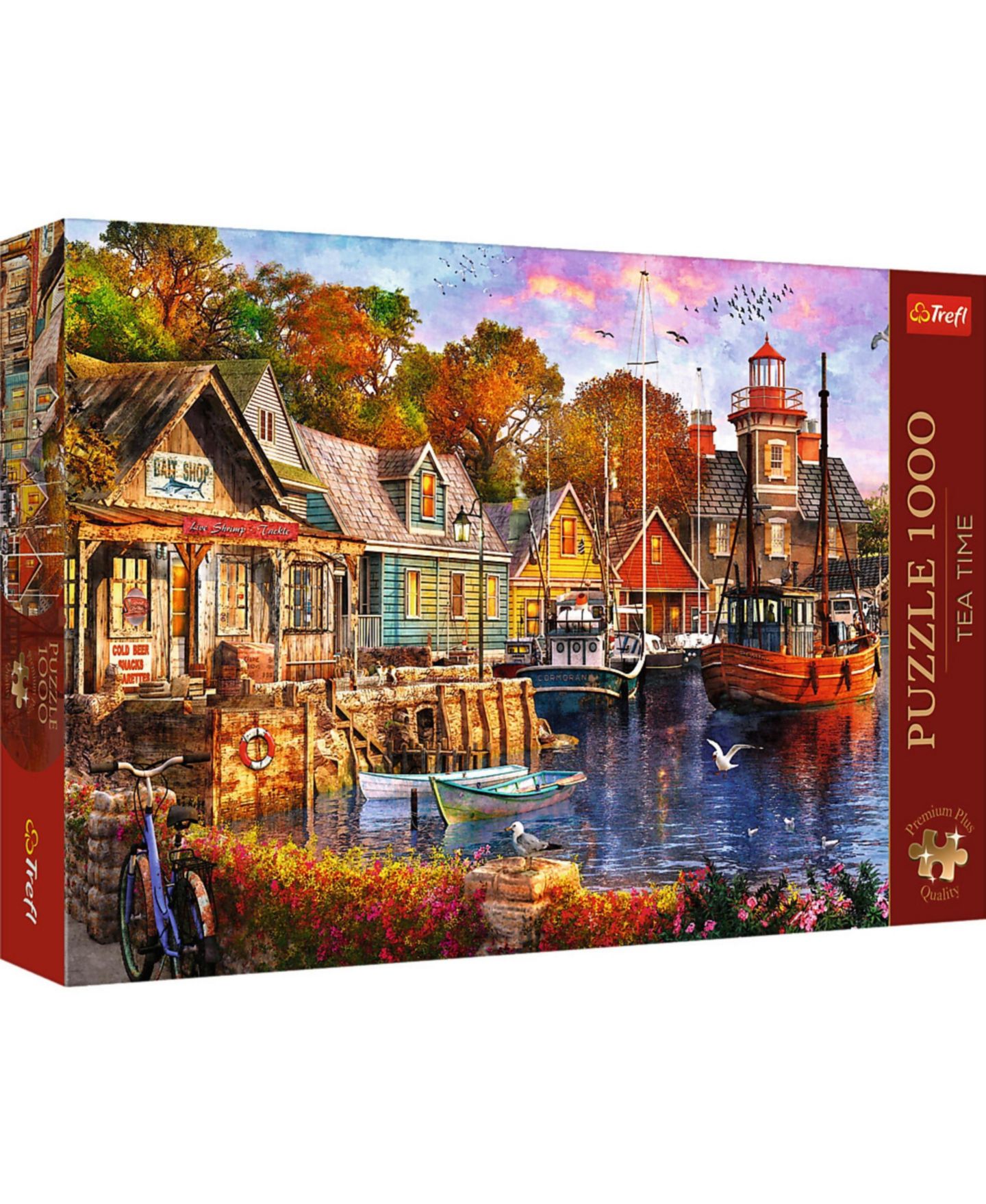 Детский пазл Trefl Premium Plus 1000 Piece Puzzle - Seaside Harbour, цвет: Разноцветный — фото 1
