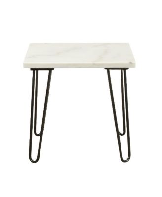 Modern Faux Marble Side Table for Small Spaces and Accent Use