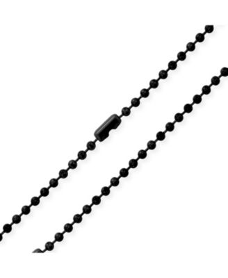 Thin Minimalist 1.5MM Stationary Ball Saturn Chain Necklace Black Silver Gold Plated Stainless Steel 16 18 20 24 30 Inch