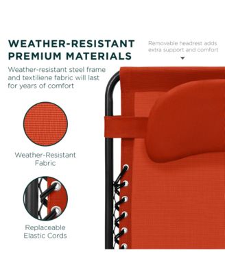 Oversized Zero Gravity Chair, Folding Outdoor Patio Recliner w/ Cup Holder