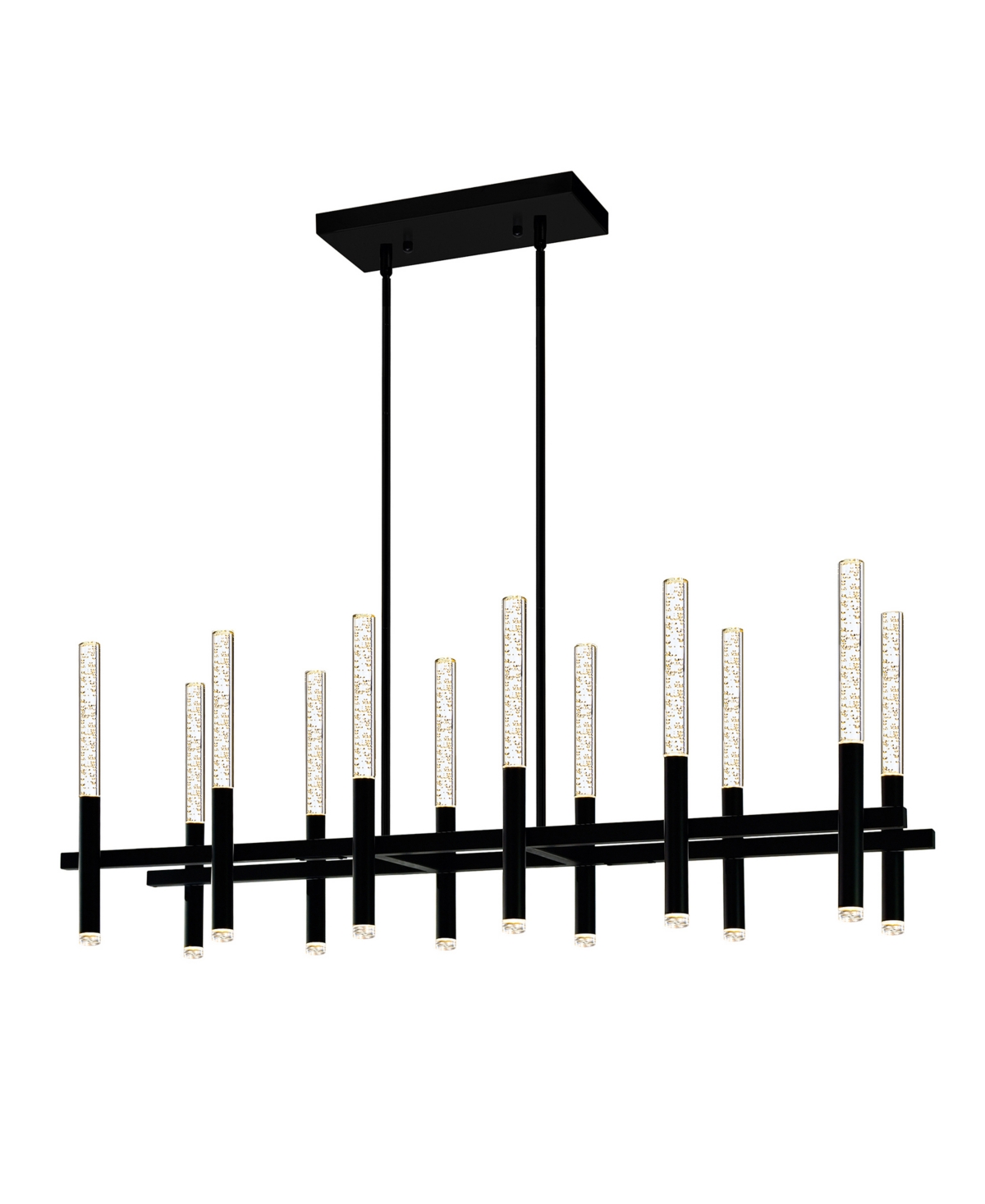 Cwi Lighting 48" Metal Dragonswatch Integrated Led Island Pool Table Light In Black