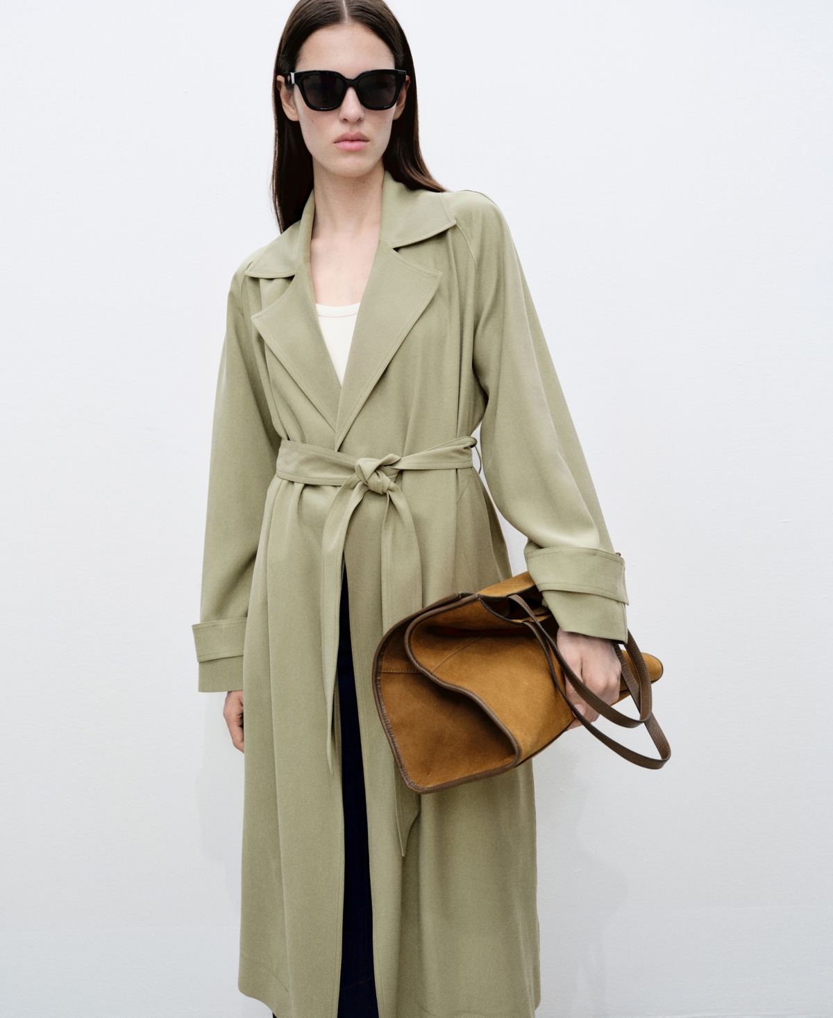 Mango Women's Soft Belt Trench Coat In Khaki