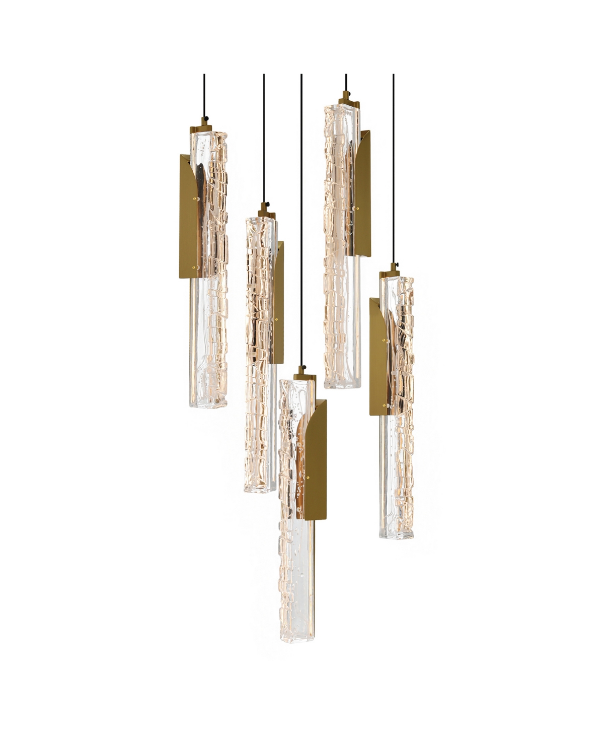 Cwi Lighting 18" Metal Valira Integrated Led Mini Pendant In Brass