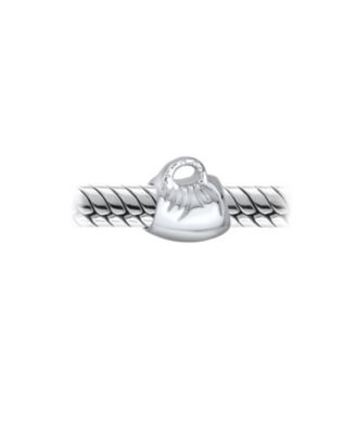 Fashion Clutch Purse Pocketbook Hand Bag Charm Bead Oxidized .925 Sterling Silver