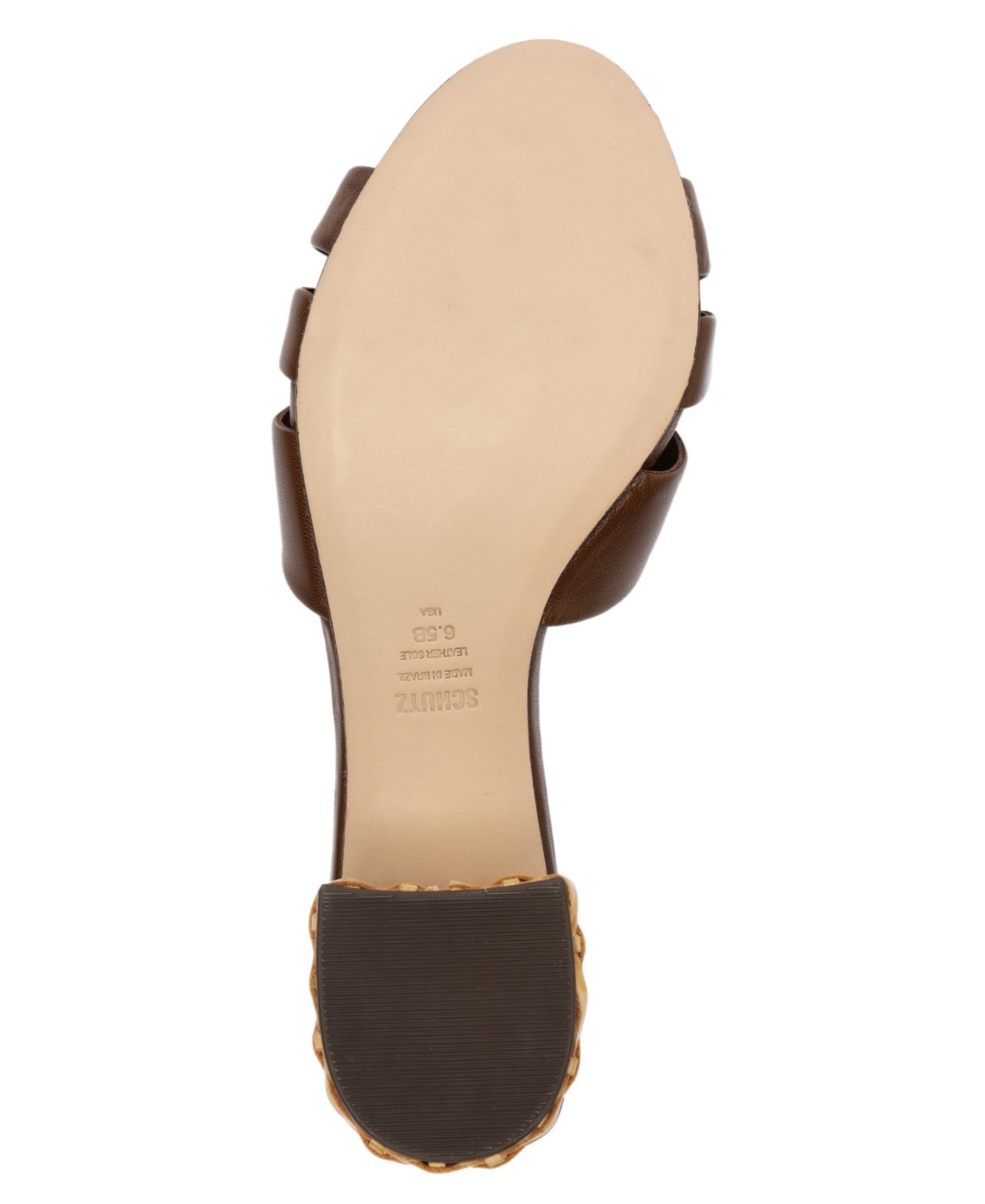 Shop Schutz Women's Keefa Straw Slip-on Mules In Brown
