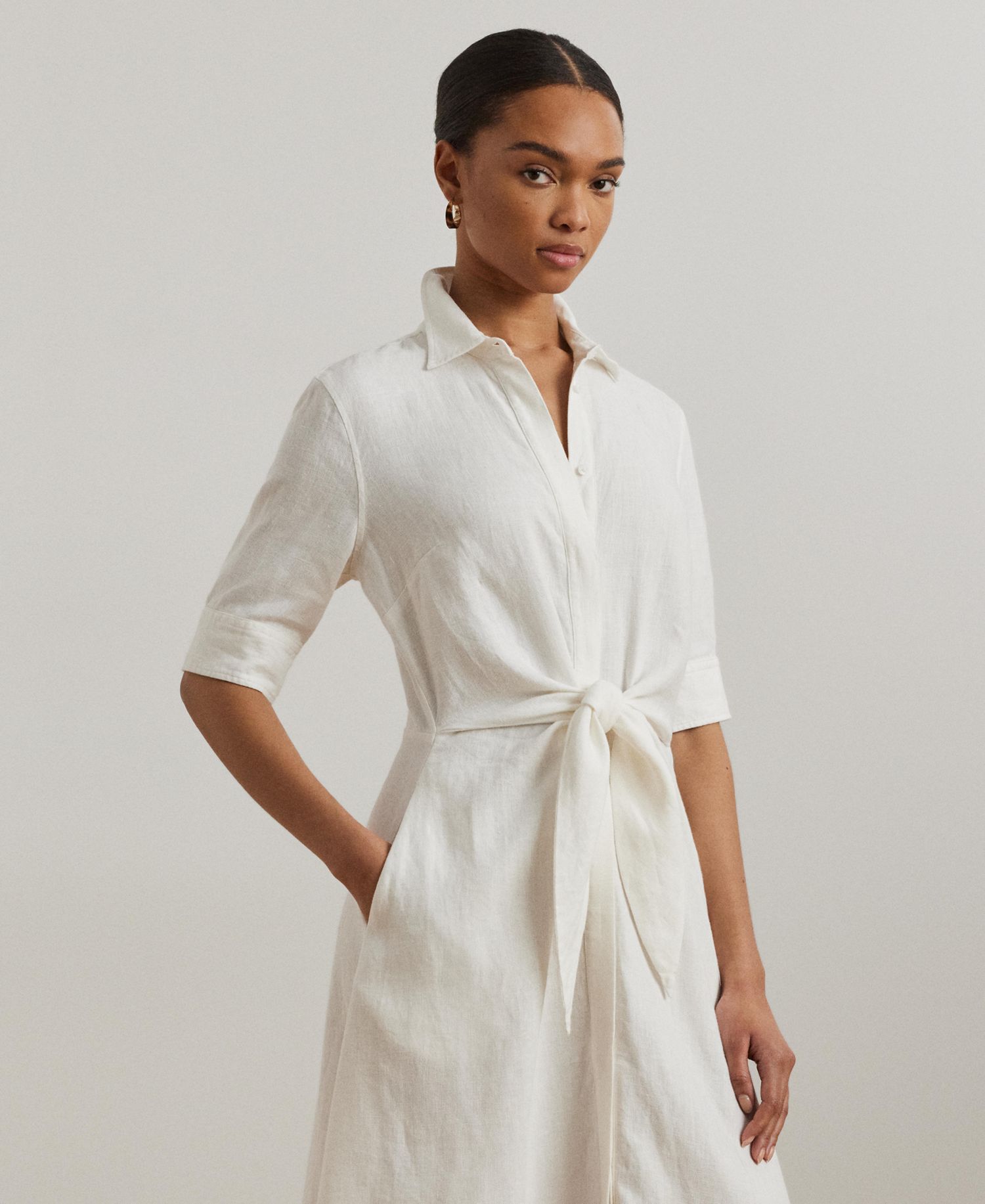 100% Linen Shirt Dress