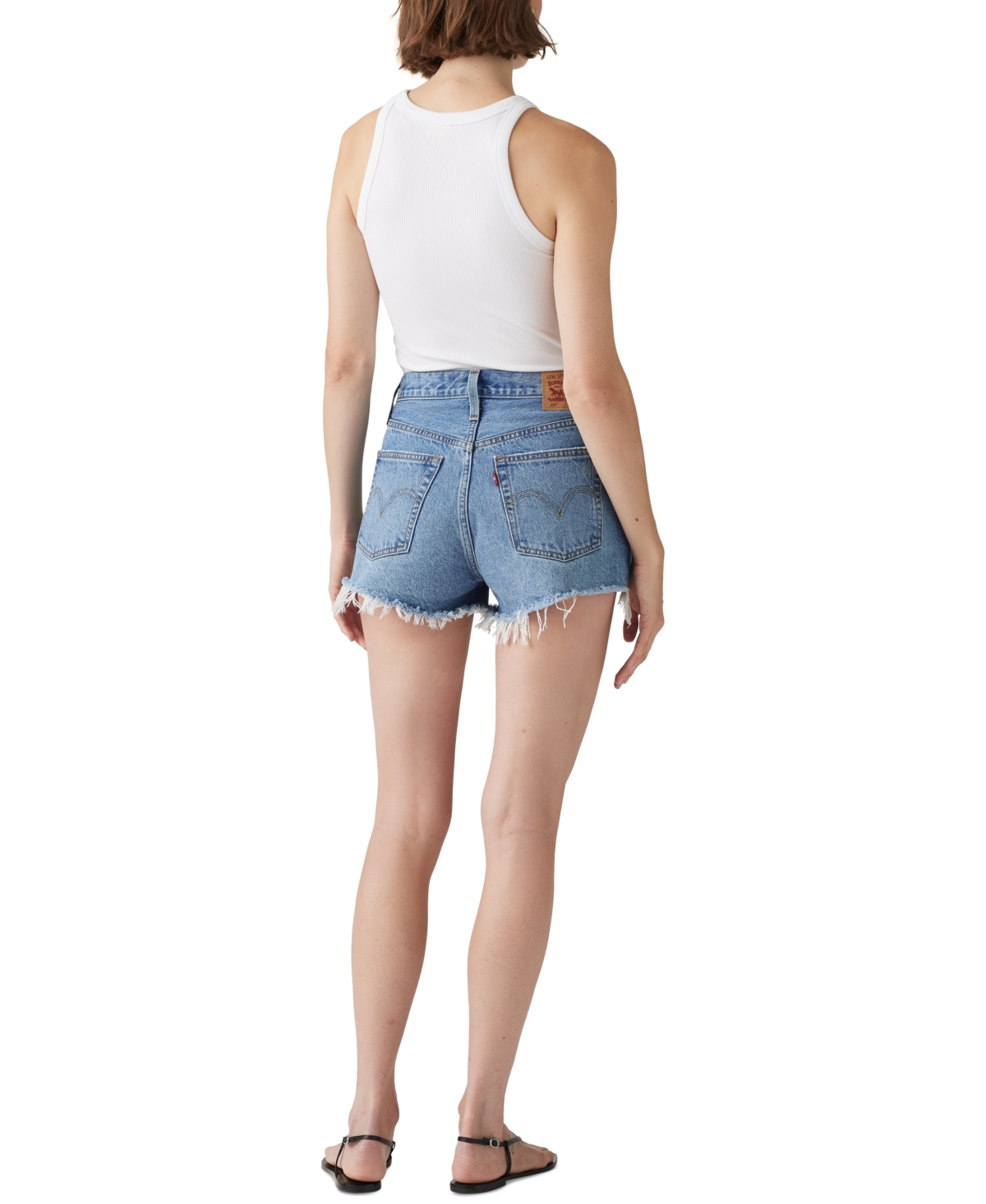 Shop Levi's Women's 501 Button Fly Cotton High-rise Denim Shorts