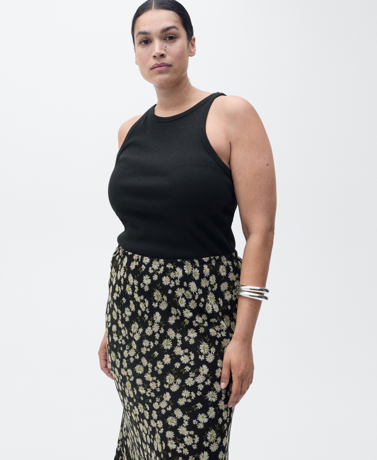 Mango Skirt Black In Black