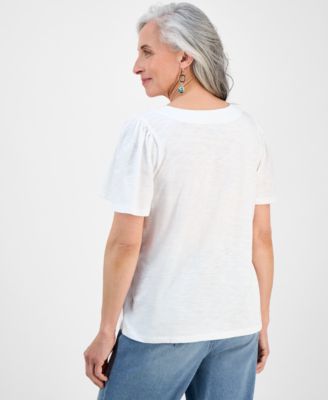 Petite Square-Neck Top