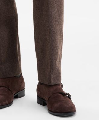 Men's Modern-Fit Herringbone Suit Pants