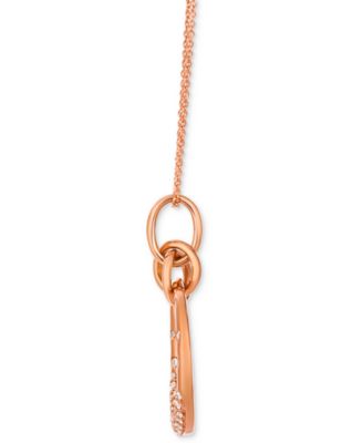 Nude Diamond™ Pendant Necklace (1/4 ct. t.w.) in 14k Rose Gold, 20"