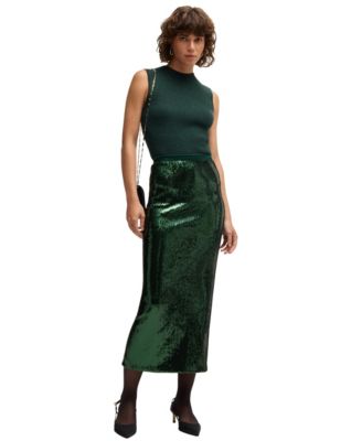 Women's Sequin Relaxed-Fit Maxi Skirt