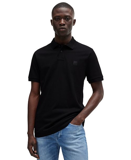 alfani BOSS by Hugo Boss Men's Slim-Fit Stretch-Cotton Logo Patch Polo Shirt Brands