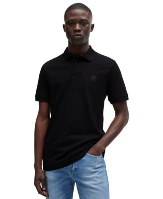 Men's Slim-Fit Stretch-Cotton Logo Patch Polo Shirt