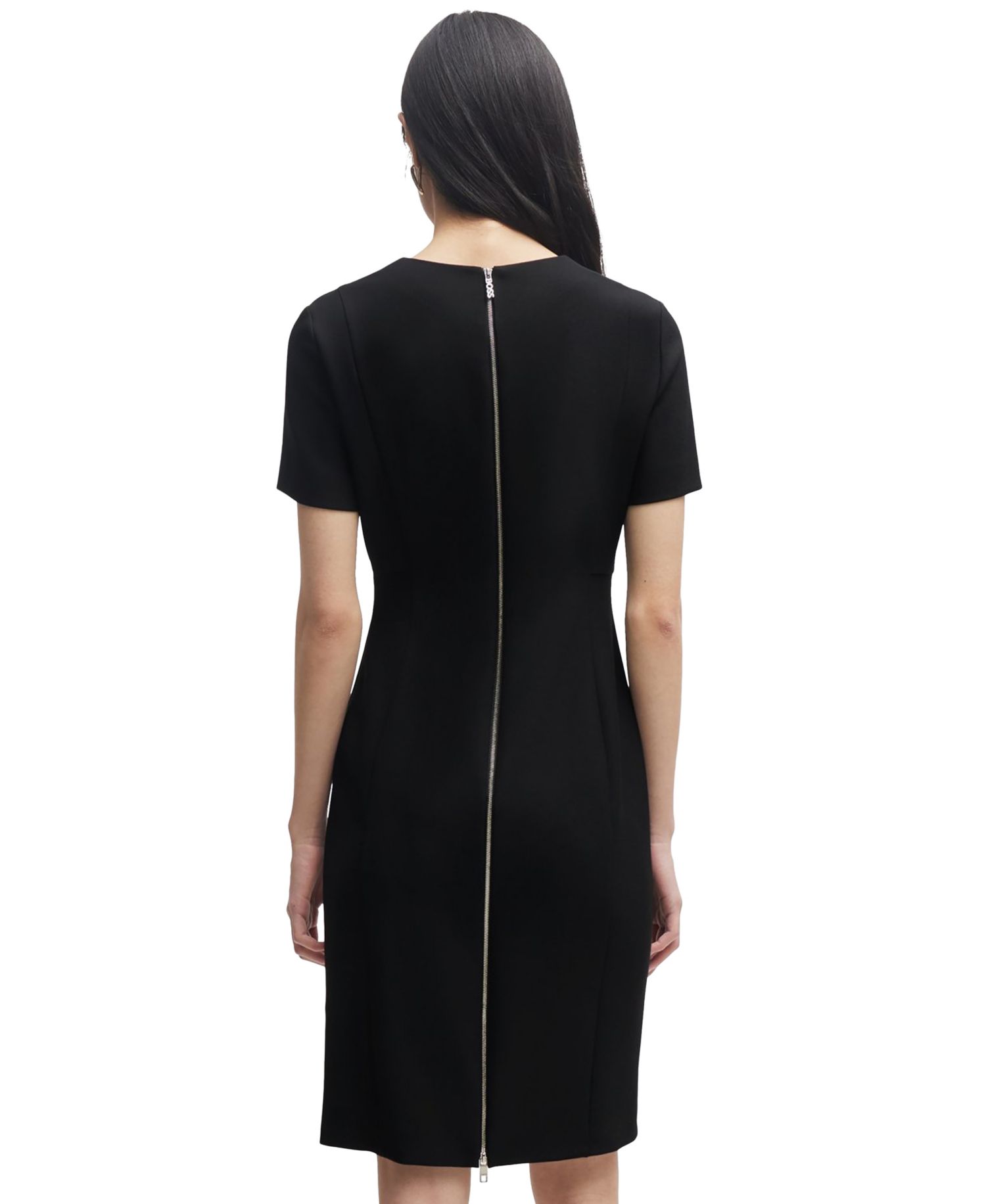 BOSS by Women's Slim-Fit Full Rear Zip Dress