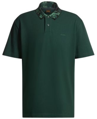 Men's Jungle-Artwork Pique Polo