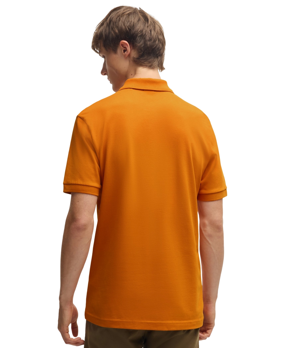 Hugo Boss Boss By  Men's Slim-fit Stretch-cotton Logo Patch Polo Shirt