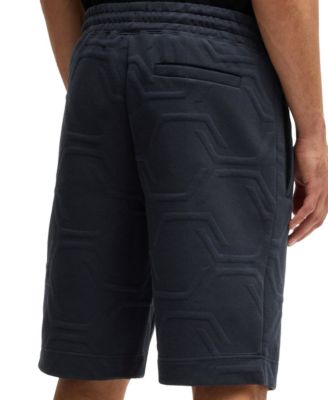 Men's Hexagonal Quilting Relaxed-Fit Shorts