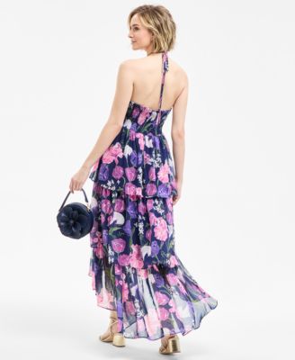Flower Show Floral-Print Halter Dress, Exclusively at Macy's