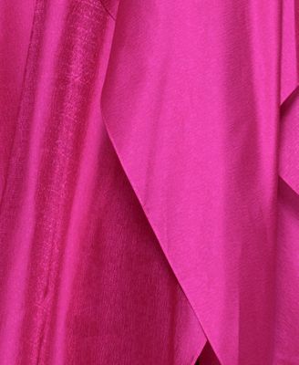 Women's Metallic Draped One-Shoulder Gown