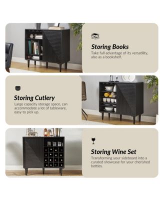 Alfred 34" Tall 2-Door Accent Cabinet with Adjustable Shelves