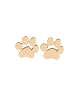 GoldenPaw Paw Print Stud Earrings for Pet Lovers
