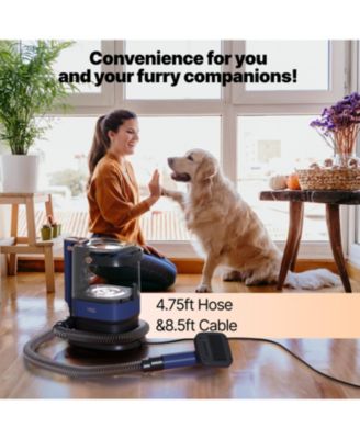 Premium Pet Grooming Vacuum Kit & Dog Clippers & Dog Brush for Shedding