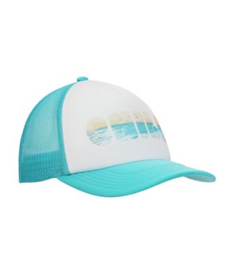 Chill Beach Vibes White & Aqua Foam Trucker Hat
