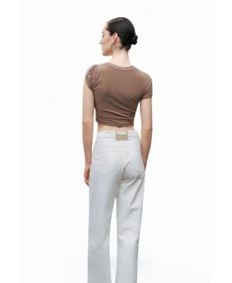 Women's Crop Top with Twisted Detail