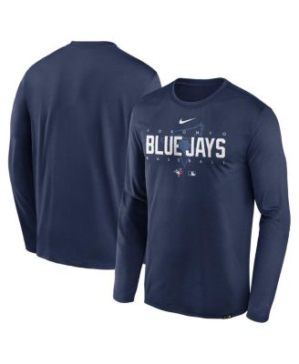 Nike - Men's Navy Toronto Blue Jays Authentic Collection Team Logo Legend Performance Long Sleeve T-Shirt