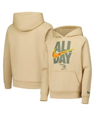 Nike - Big Boys and Girls 3BRAND by Russell Wilson Tan All-Day Performance Pullover Hoodie