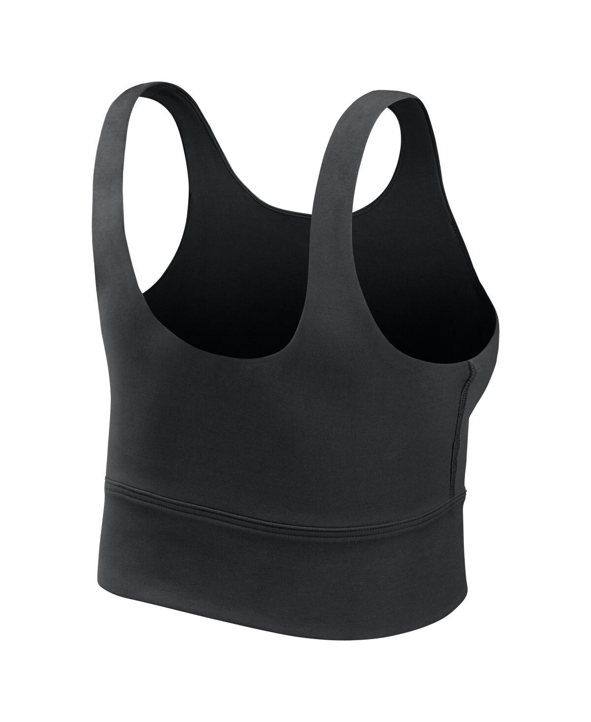 Nike Women's Black Duke Blue Devils Performance Long Line Sports Bra In Black