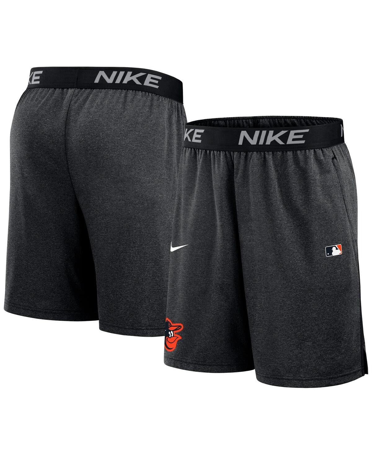 Nike Men's Black Baltimore Orioles Authentic Collection Performance Knit Shorts In Black